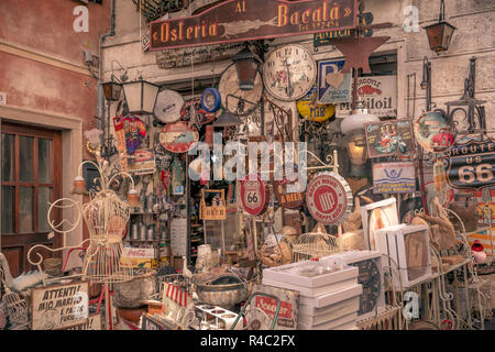 Souvenir shop in the little medieval village of Malcesine. It is one of the most characteristic towns of Lake Garda in Verona Province, italy. Image i Stock Photo