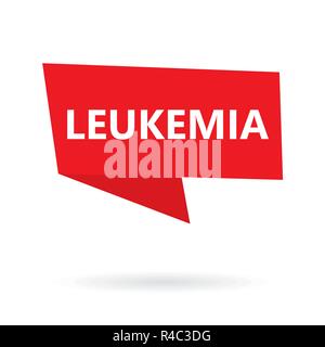 Leukemia word on a speech bubble- vector illustration Stock Vector