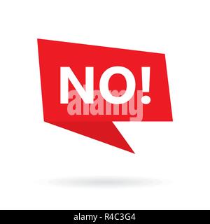 no sign on a speech bubble- vector illustration Stock Vector