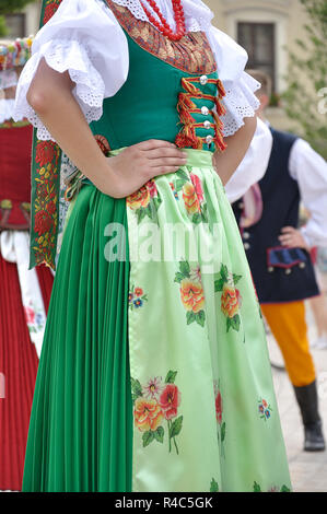 A young polish girl wearing traditional Lowicz national costume Stock ...