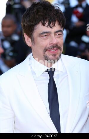 CANNES, FRANCE – MAY 19, 2018: Benicio del Toro walks the red carpet at 'The Man Who Killed Don Quixote' screening at the 71st Festival de Cannes Stock Photo