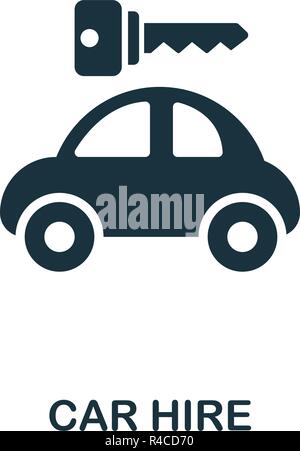 Car Hire icon. Premium style design from public transport collection. UX and UI. Pixel perfect car hire icon for web design, apps, software, printing  Stock Vector