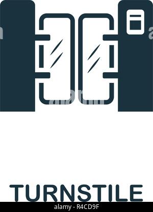 Turnstile icon. Premium style design from public transport collection. UX and UI. Pixel perfect turnstile icon for web design, apps, software, printin Stock Vector