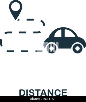 Distance icon. Premium style design from collection. UX and UI. Pixel perfect distance icon for web design, apps, software, printing usage. Stock Vector