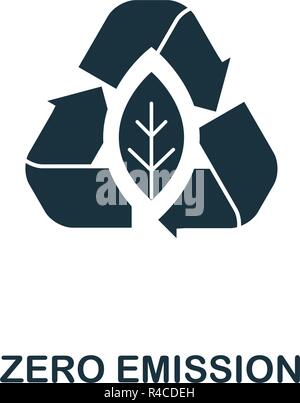 Zero Emission icon. Premium style design from urbanism collection. UX and UI. Pixel perfect zero emission icon for web design, apps, software, printin Stock Vector
