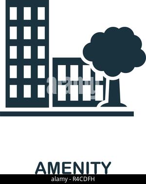 Amenity icon. Premium style design from urbanism collection. UX and UI. Pixel perfect amenity icon for web design, apps, software, printing usage. Stock Vector