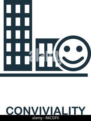 Conviviality icon. Premium style design from urbanism collection. UX and UI. Pixel perfect conviviality icon for web design, apps, software, printing  Stock Vector
