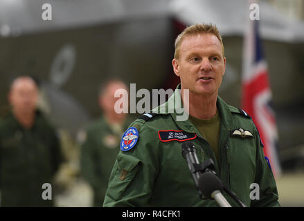 Air Commodore Jez Attridge from the Royal Air Force (right) and Major ...