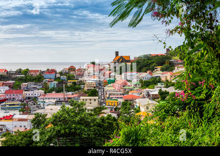 St George, the capital of the Caribbean island Grenada Stock Photo