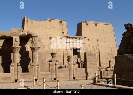 the temple of horus of edfu in egypt Stock Photo