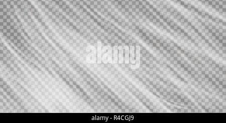Realistic plastic polyethylene wrap vector texture on abstract background. Stock Vector