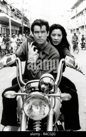 British actor Pierce Brosnan and Michelle Yech in a scene from the movie 007 Tomorrow Never Dies, 1997 Stock Photo