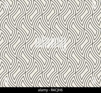 Vector seamless pattern. Modern stylish abstract texture. Crossing thin lines. Stock Vector