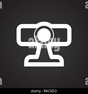 Digital projector on black background for graphic and web design, Modern simple vector sign. Internet concept. Trendy symbol for website design web button or mobile app. Stock Vector