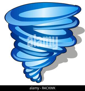 Vortex of cold air isolated on white background. Vector cartoon close-up illustration. Stock Vector