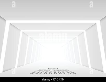 Abstract of futuristic gradient gray place perspective background, vector eps10 Stock Vector
