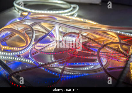 led light strip rgb color Stock Photo