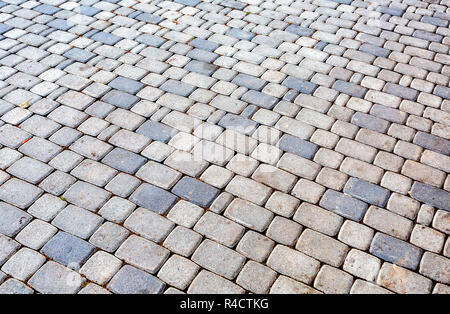 Grey paving stones as background texture closeup Stock Photo
