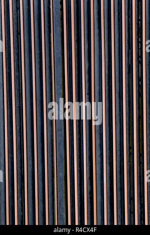 vertical stripes, dark texture. black, brown Stock Photo