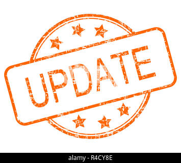 orange Update rubber stamp - illustration Stock Photo