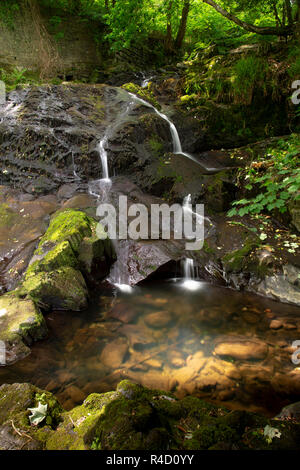 Fairy Falls waterfall at Trefriw in North Wales Stock Photo