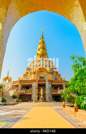 The pagoda in Wat Phra That Pha Son Kaew Temple at Phetchabun, Thailand. Stock Photo