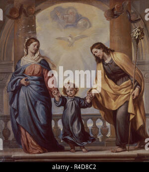LA SAGRADA FAMILIA - SIGLO XVII - BARROCO ESPAÑOL. Author: Coello, Claudio. Location: PRIVATE COLLECTION. MADRID. SPAIN.