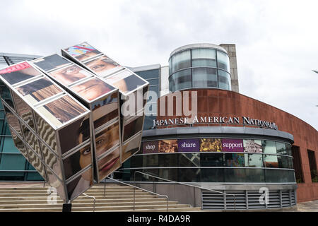 LOS ANGELES, USA - FEBRUARY 18, 2017: Exterior view of the Japanese American National Museum on Los Angeles Stock Photo