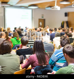 Workshop at university lecture hall. Stock Photo