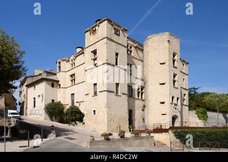 Medieval Chateau (1510-1515), now the Town Hall or Mairie, at Château-Arnoux-Saint-Auban Alpes-de-Haute-Provence Provence France Stock Photo