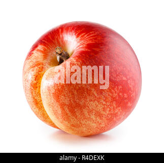 Nectarine isolated on white background with clipping path Stock Photo