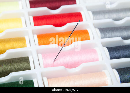 pin and threads Stock Photo