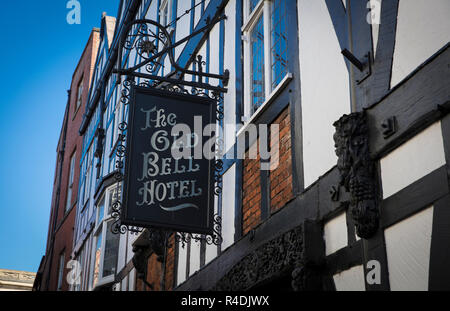 Derby, Derbyshire, UK: October 2018: Old Bell Hotel Stock Photo