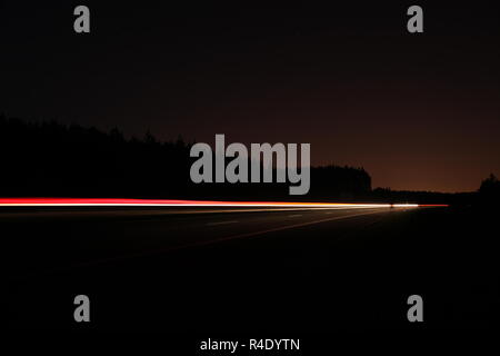 Light Trails From Cars Stock Photo