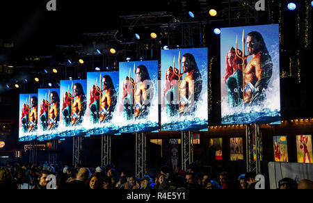London, UK. 26th Nov 2018. World Premiere of 'Aquaman' at Cineworld Leicester Square on November 26, 2018 in London, England Credit: Gary Mitchell, GMP Media/Alamy Live News Stock Photo