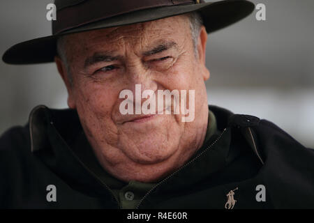 BERNARDO BERTOLUCCI (16 March 1941 - 26 November 2018) was an Italian director and screenwriter, whose critically acclaimed films include 'The Conformist', 'Last Tango in Paris', '1900', 'The Last Emperor' (for which he won the Academy Award for Best Director and the Academy Award for Best Adapted Screenplay), 'The Sheltering Sky', and 'Stealing Beauty.' In recognition of his work, he was presented with the inaugural Honorary Palme d'Or Award at the opening ceremony of the 2011 Cannes Film Festival. PICTURED: Oct 18, 2012 - Rome, Italy - Italian director BERNARDO BERTOLUCCI during a photocall Stock Photo