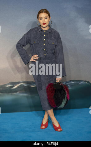 London, UK. 26th Nov, 2018. Arielle Free attends the World Premiere of 'Aquaman' at Cineworld Leicester Square. Credit: Gary Mitchell/SOPA Images/ZUMA Wire/Alamy Live News Stock Photo
