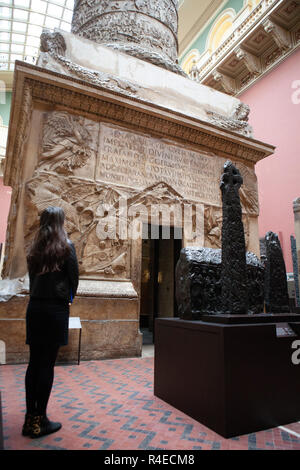 Rome, Italy. 27th Nov 2018. V&A Cast Courts re-open after its final phase of redevelopment. The West Court, home to a two-part cast of Trajan's Column in Rome, is now re-named the Ruddock Family Cast Court due to the support of the Ruddock Foundation. Credit: Anna Watson/Alamy Live News Stock Photo
