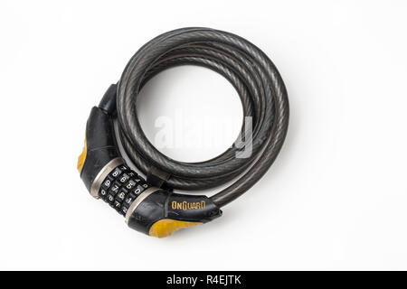 Bicycle combination security lock Stock Photo