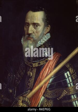 FERNANDO ALVAREZ TOLEDO (1507/1582) GRAN DUQUE DE ALBA - PINTURA FLAMENCA - SIGLO XVI. Author: Key, Willem. Location: PRIVATE COLLECTION. MADRID. SPAIN. Stock Photo