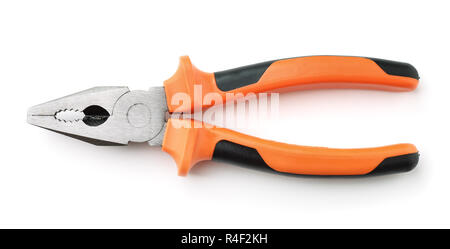 Side view of combination pliers isolated on white Stock Photo