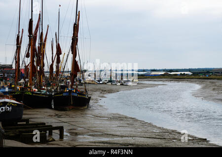 Sailing barges in Maldon Essex. England Stock Photo