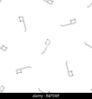 Dental pick pattern seamless vector repeat geometric for any web design Stock Vector