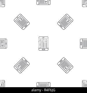 Smartphone learning pattern seamless vector repeat geometric for any web design Stock Vector