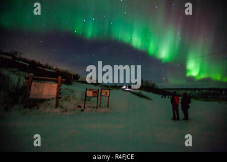 The Northern Lights (Aurora Borealis) seen in Alta, Northern Norway Stock Photo