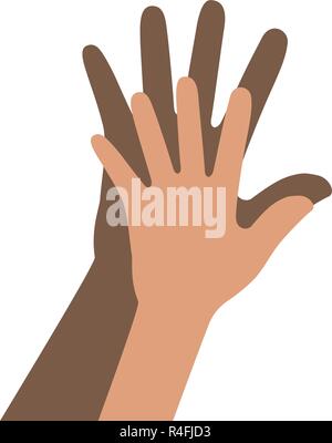 hands human friendly icons vector illustration design Stock Vector