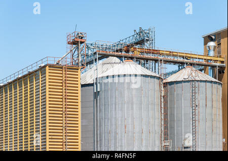 Storage facility cereals, and bio gas production Stock Photo
