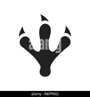 Chicken Or bird traces. Isolated on white background. Vector illustration. Stock Vector