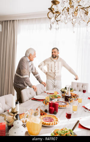Father and Son at Home Stock Photo