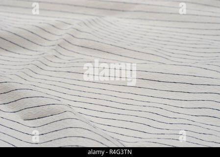 folded striped black and white textile background texture Stock Photo